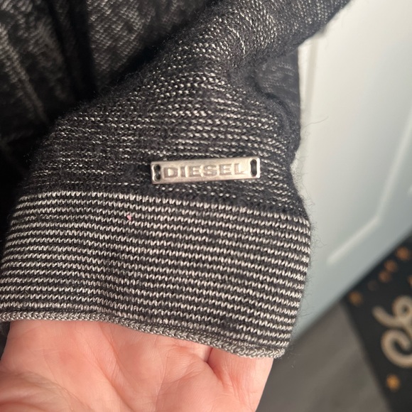 Diesel Evil Eye Open Knit Wool Blend Cardigan Sweater Women’s Size Small - Picture 6 of 8